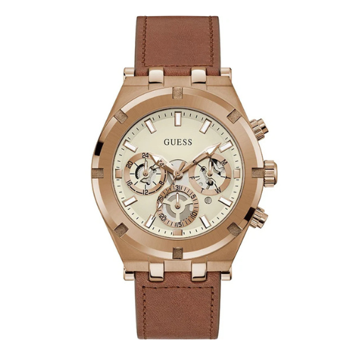Guess Continental chocolate en cuir pour homme - GW0262G3