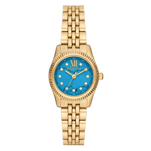 Michael Kors Petite Lexington Pavé Gold-Tone Watch - MK4813
