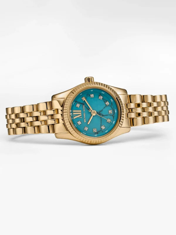 Michael Kors Petite Lexington Pavé Gold-Tone Watch - MK4813