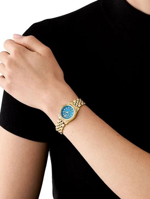 Michael Kors Petite Lexington Pavé Gold-Tone Watch - MK4813