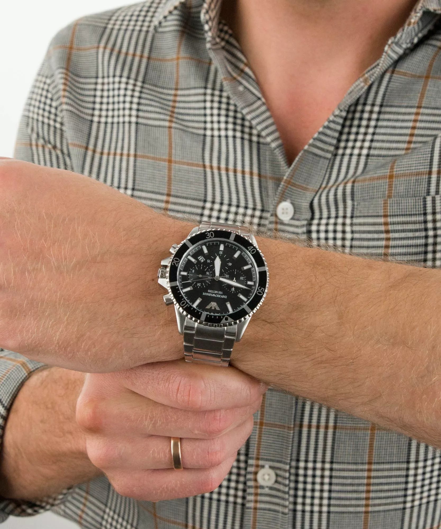 Emporio Armani Chronograph Stainless Steel Watch AR11360