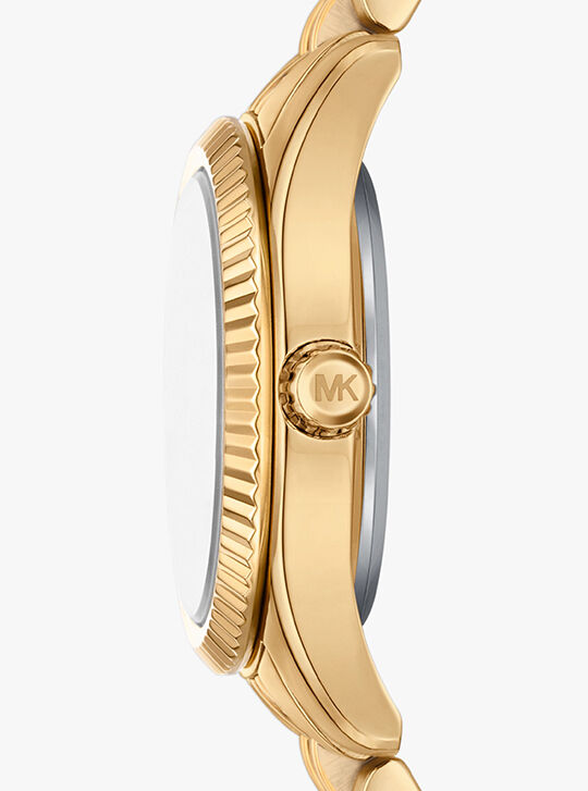 Michael Kors Petite Lexington Pavé Gold-Tone Watch - MK4813